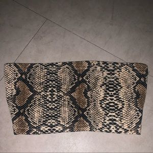 Snakeskin crop top